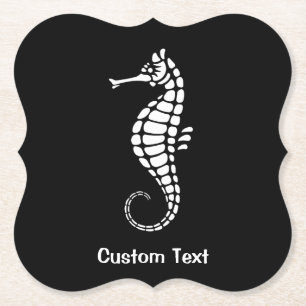 Dessous-de-verre En Papier Seahorse White