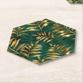 Dessous-de-verre En Papier Seamless pattern with golden ferns (Incliné)