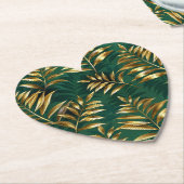 Dessous-de-verre En Papier Seamless pattern with golden ferns (Incliné)