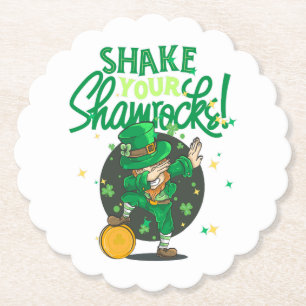 Dessous-de-verre En Papier Secouez votre trèfle, jour de la Saint-Patrick, Sl