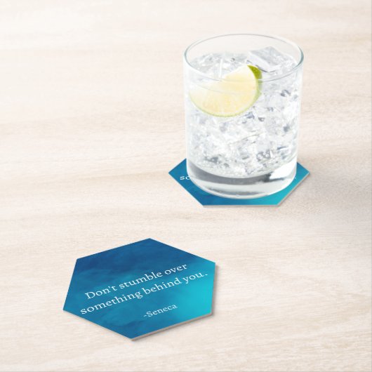 Dessous-de-verre En Papier Seneca : Concentrons-nous sur l'avenir, ne tombez (En situation)