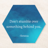 Dessous-de-verre En Papier Seneca : Concentrons-nous sur l'avenir, ne tombez (Devant)