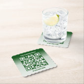 Dessous-de-verre En Papier Service d'entretien de pelouse Green Custom QR Cod (En situation)