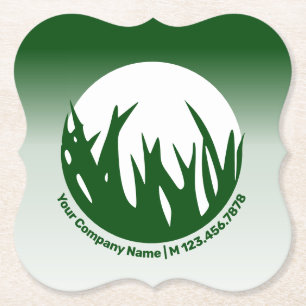 Dessous-de-verre En Papier Service d'entretien de pelouse promotionnel Logo v