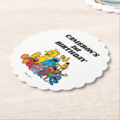 Dessous-de-verre En Papier Sesame Street Pals 1er anniversaire (Incliné)