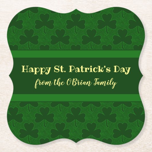 Dessous-de-verre En Papier Shamrock (Devant)