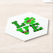Dessous-de-verre En Papier Shamrock Green Plaid Love Sea Turtle St Patrick'S (Incliné)