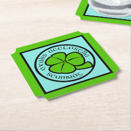 Dessous-de-verre En Papier Shamrock vert Saint Patrick's Day Floral Art