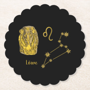 Dessous-de-verre En Papier Signe du zodiaque Lion -