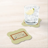 DESSOUS-DE-VERRE EN PAPIER SIGNE FÊTE DES PÈRES EN BOIS (En situation)