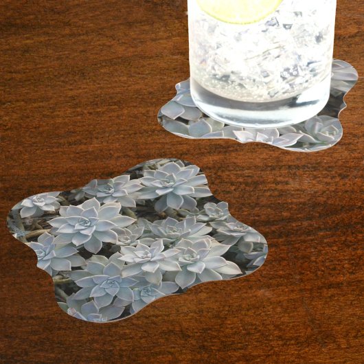 Dessous-de-verre En Papier Silvery Blue Succulents