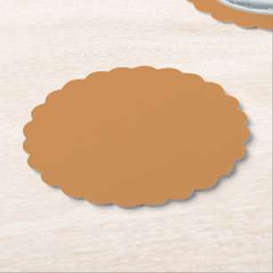 Dessous-de-verre En Papier Simple automne couleur uni clair pastel cuivre