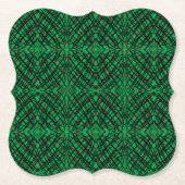 Dessous-de-verre En Papier Simple Scribble | Carreaux miroir | Vert | (Devant)