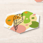 Dessous-de-verre En Papier Sites abstraits intéressants avec feuilles (Incliné)