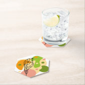 Dessous-de-verre En Papier Sites abstraits intéressants avec feuilles (En situation)