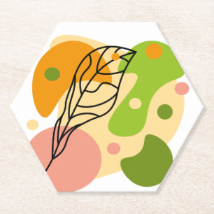 Dessous-de-verre En Papier Sites abstraits intéressants avec feuilles