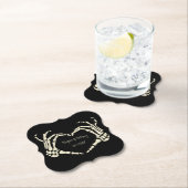 Dessous-de-verre En Papier Skeleton Main Forme de coeur Mariage personnalisé (En situation)