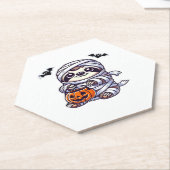 Dessous-de-verre En Papier Sloth Halloween Mummy Kids Femmes Hommes Sloth Cla (Incliné)