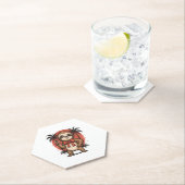 Dessous-de-verre En Papier Sloth Summer Beach Rocking (En situation)