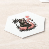 Dessous-de-verre En Papier Sloth Team Sloth Randonnée Camping (Incliné)