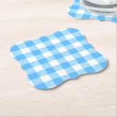 Dessous-de-verre En Papier Slow-Living Summer Sky Check (Incliné)