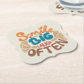 Dessous-de-verre En Papier Smile Big Laugh Souvent : Joyeux (Incliné)