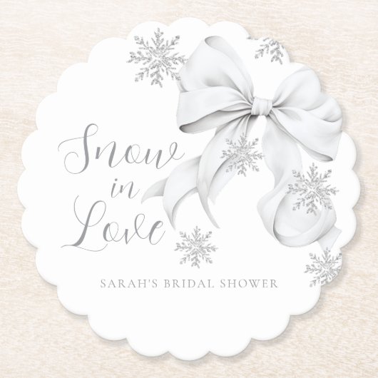 Dessous-de-verre En Papier Snow in Love (Devant)