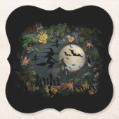 Dessous-de-verre En Papier Soirée de Witch (Devant)