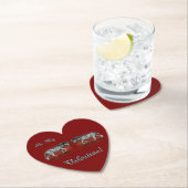 Dessous-de-verre En Papier "Sois Ma Saint-Valentin ! Zèbres" (En situation)