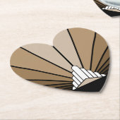 Dessous-de-verre En Papier Soleil Art déco bronzé (Incliné)