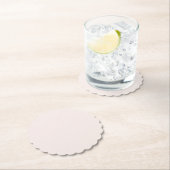 Dessous-de-verre En Papier solide rose lait (En situation)