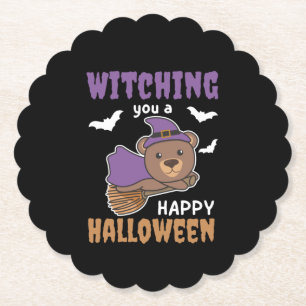 Dessous-de-verre En Papier Sorcière Ours Sorcière Vous Sortir Un Halloween He