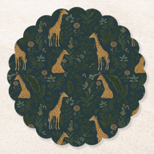 Dessous-de-verre En Papier Sortie de girafe tropicale