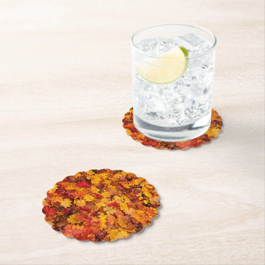 DESSOUS-DE-VERRE EN PAPIER SORTIES D'AUTOMNE (En situation)