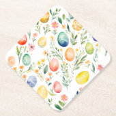 Dessous-de-verre En Papier Souhaiter Pâques (Devant)