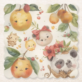 Dessous-de-verre En Papier Sous-tasse en papier Cutie Fruitie