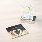 Dessous-de-verre En Papier Sous-tasse en papier Cygne Blanc (En situation)