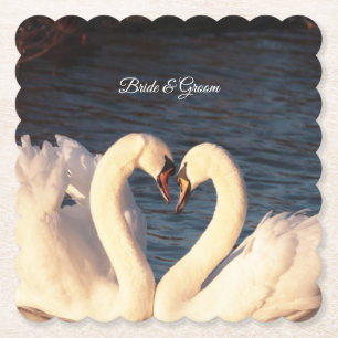 Dessous-de-verre En Papier Sous-tasse en papier Cygne Blanc