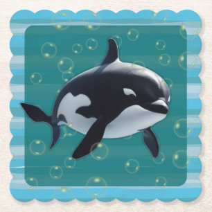 Dessous-de-verre En Papier Sous-verres en papier Baby Orca