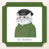 Sous-verres en papier de billet CHAUFFEUR CAT + Te