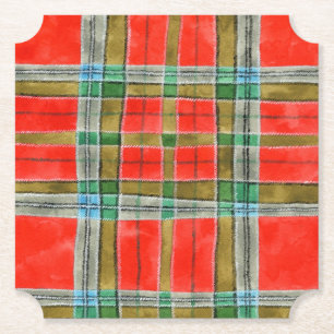 Dessous-de-verre En Papier Sous-verres en papier MAC BAIN TARTAN