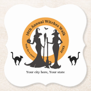 Dessous-de-verre En Papier Sous-verres en papier pour l'événement Witches Wal