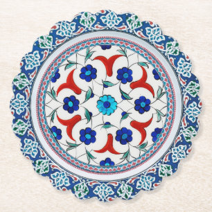 Dessous-de-verre En Papier Sous-verres en papier rond cannelé