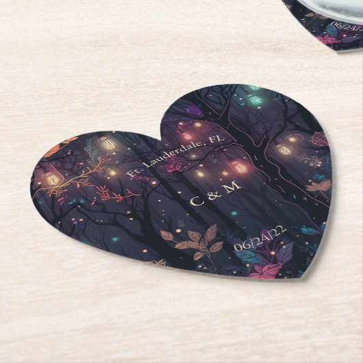 Dessous-de-verre En Papier Spray Floral Imaginaire Art personnalisé (Incliné)