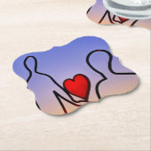 Dessous-de-verre En Papier Statue d'amour (Incliné)