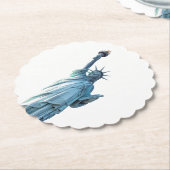 Dessous-de-verre En Papier Statue de la liberté (Incliné)