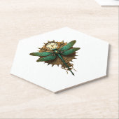 Dessous-de-verre En Papier Steampunk Dragonfly Victorian Art Mechanical Steam (Incliné)