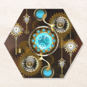 Dessous-de-verre En Papier Steampunk Rusty Background (Devant)