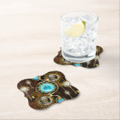 Dessous-de-verre En Papier Steampunk Rusty Background (En situation)