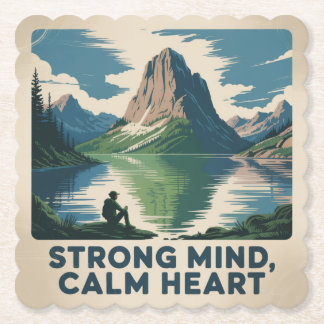 Dessous-de-verre En Papier Strong Mind, Calm Heart